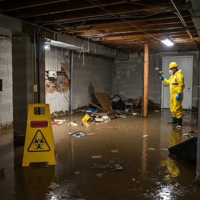 Flooded Basement Electrical Hazard in Canastota, NY Property